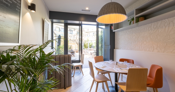 ambiance d'un "comme à la maison" pour la rénovation du restaurant Le Patio à Clapiers
