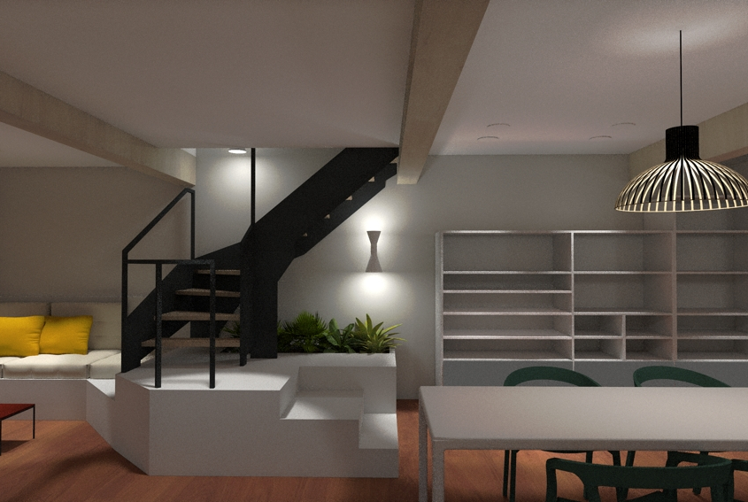 escalier métal et bois pour une maison de montpellier